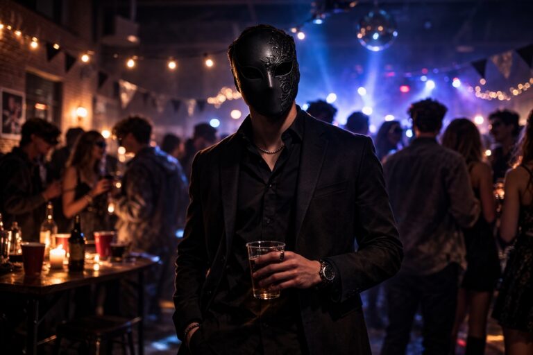 Quickie: Kneppede en maskeklædt fyr til en kostumefest